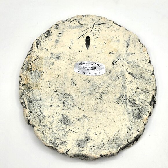 VTG Shapes of Clay by Stan Langtwait Horses Plaque Mount St. Helens Ash Signed - Picture 3 of 8